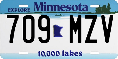MN license plate 709MZV