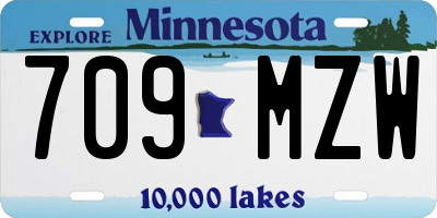 MN license plate 709MZW