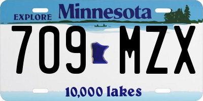 MN license plate 709MZX