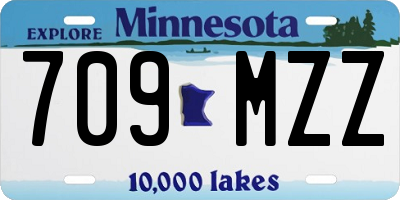 MN license plate 709MZZ