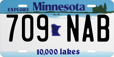 MN license plate 709NAB