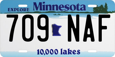 MN license plate 709NAF
