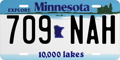 MN license plate 709NAH