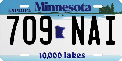 MN license plate 709NAI