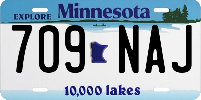 MN license plate 709NAJ