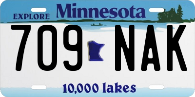 MN license plate 709NAK