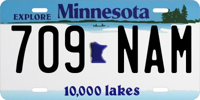 MN license plate 709NAM