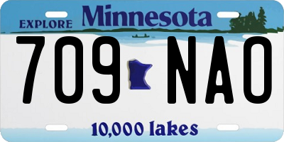 MN license plate 709NAO