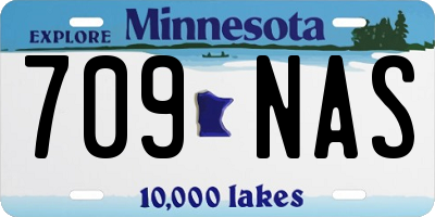 MN license plate 709NAS
