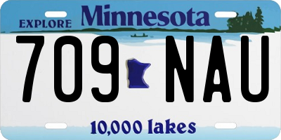 MN license plate 709NAU