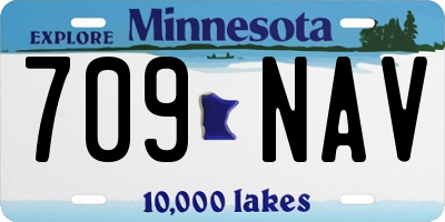 MN license plate 709NAV