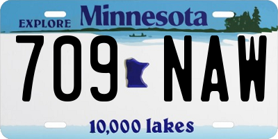 MN license plate 709NAW