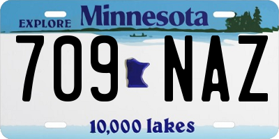 MN license plate 709NAZ
