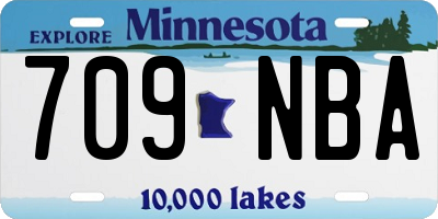 MN license plate 709NBA