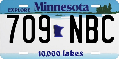 MN license plate 709NBC