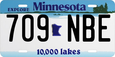 MN license plate 709NBE
