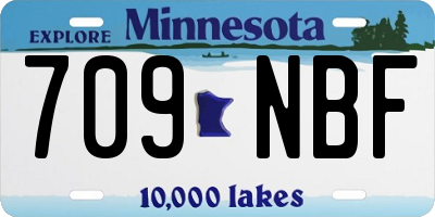 MN license plate 709NBF