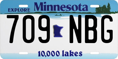 MN license plate 709NBG