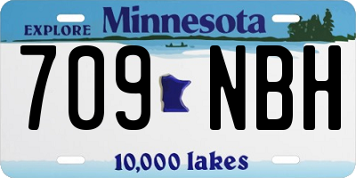MN license plate 709NBH