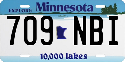 MN license plate 709NBI