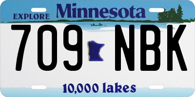MN license plate 709NBK
