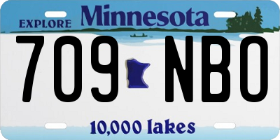 MN license plate 709NBO