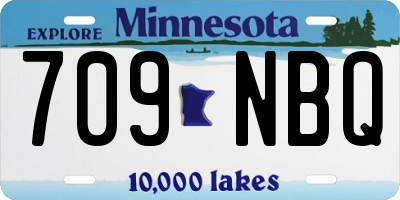 MN license plate 709NBQ