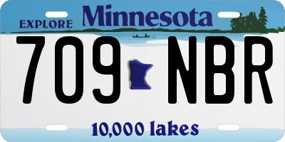 MN license plate 709NBR