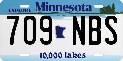 MN license plate 709NBS
