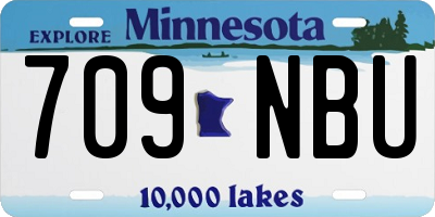 MN license plate 709NBU