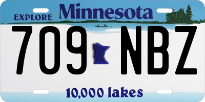 MN license plate 709NBZ