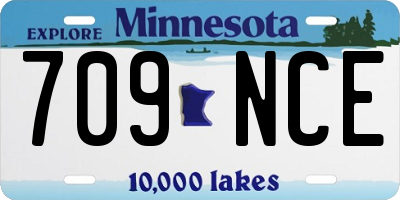 MN license plate 709NCE