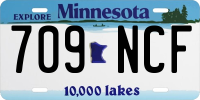 MN license plate 709NCF