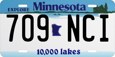 MN license plate 709NCI