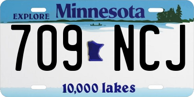MN license plate 709NCJ