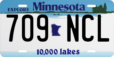 MN license plate 709NCL
