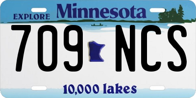 MN license plate 709NCS
