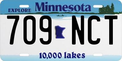 MN license plate 709NCT