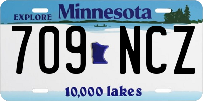 MN license plate 709NCZ