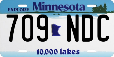 MN license plate 709NDC