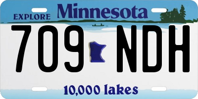 MN license plate 709NDH