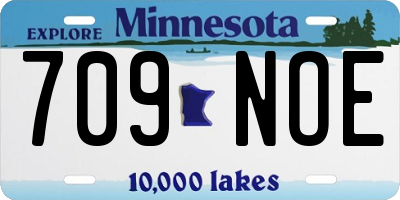 MN license plate 709NOE