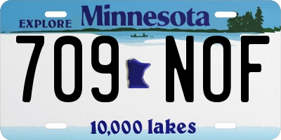 MN license plate 709NOF
