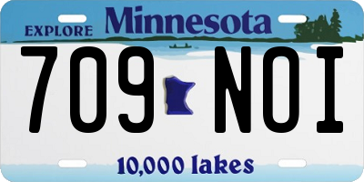 MN license plate 709NOI