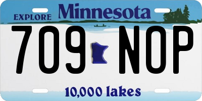 MN license plate 709NOP