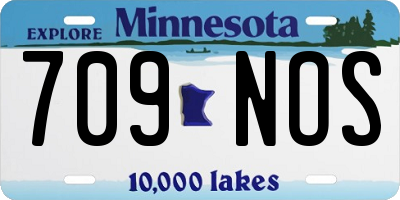 MN license plate 709NOS