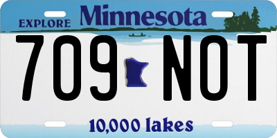 MN license plate 709NOT
