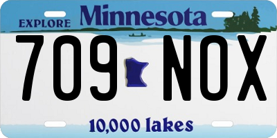 MN license plate 709NOX