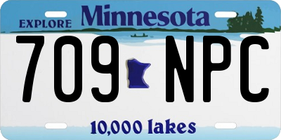 MN license plate 709NPC