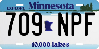 MN license plate 709NPF